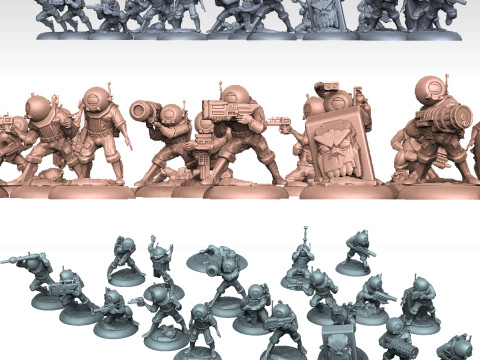 XCOM Terror From The Deep Aquanauts Modello di stampa 3D