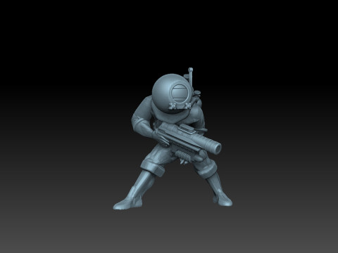 XCOM Terror From The Deep Aquanauts Modello di stampa 3D