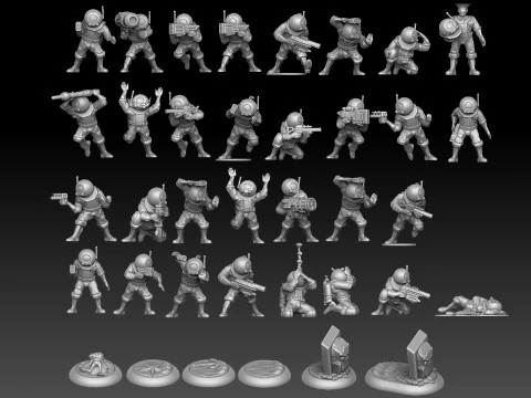 XCOM Terror From The Deep Aquanauts 3D Print Model