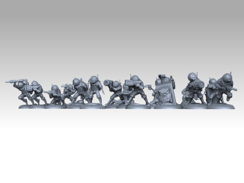 XCOM Terror From The Deep Aquanauts Modello di stampa 3D
