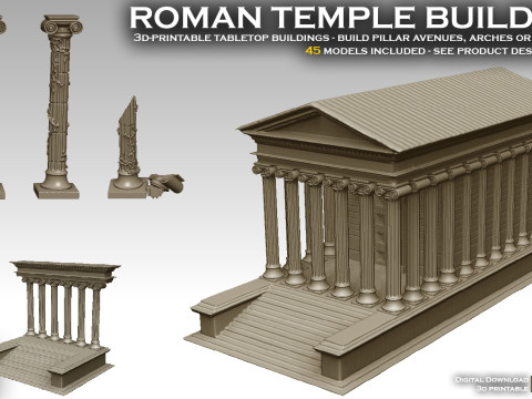 Roman Temple Builder 3D-Druckmodell