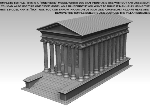 Roman Temple Builder Modelo de impresión 3D