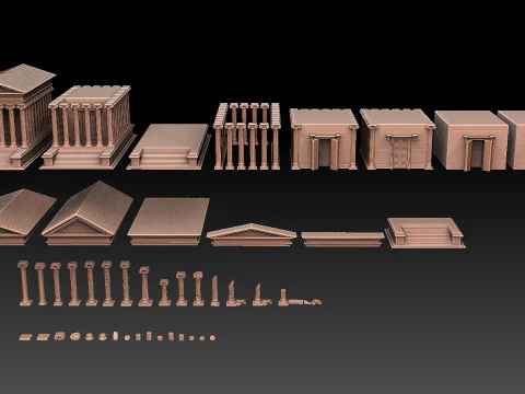 Roman Temple Builder 3D Print Model