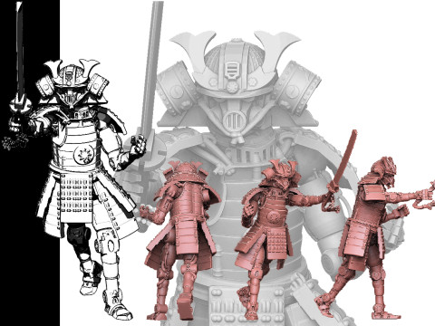 Robo Samurai 3D Print Model