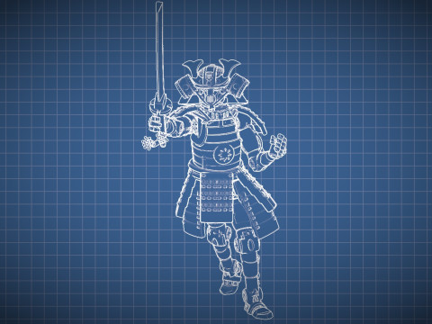 Robo Samurai Modello di stampa 3D
