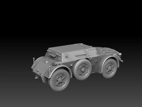 Autoblinda Armored Car 3D Print Model