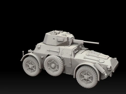 Autoblinda Armored Car 3D Print Model