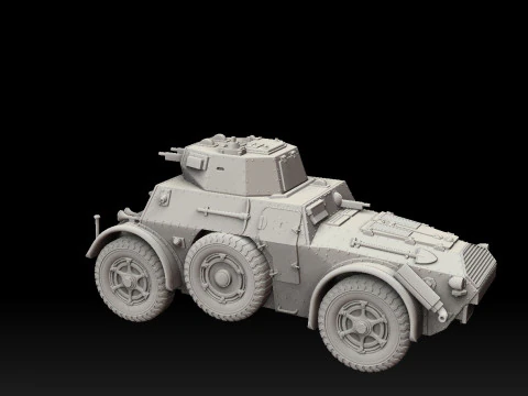 Autoblinda Armored Car 3D Print Model