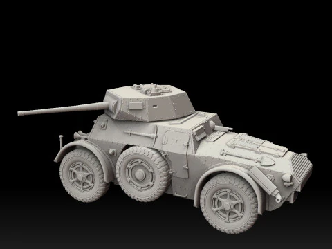 Autoblinda Armored Car 3D Print Model