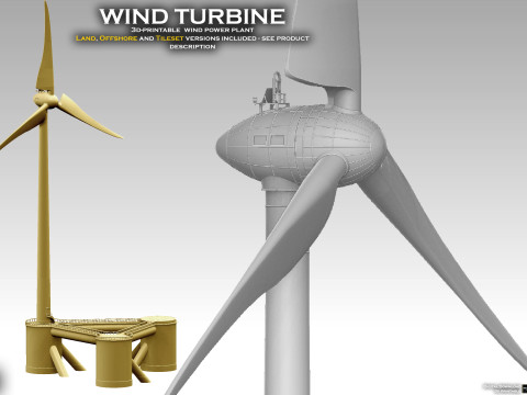 Wind Turbine 3D-Druckmodell