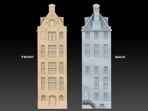 Dom nad kanałem Model do druku 3D
