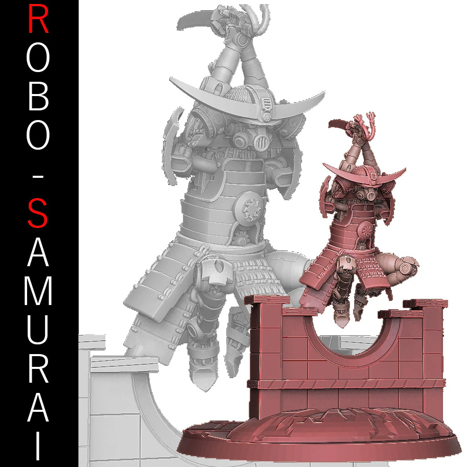 Robo Samurai 3D Print Model .c4d .max .obj .3ds .fbx .stl .blend 