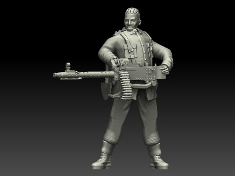 瑞典二战后期轻机枪手 3D 打印模型