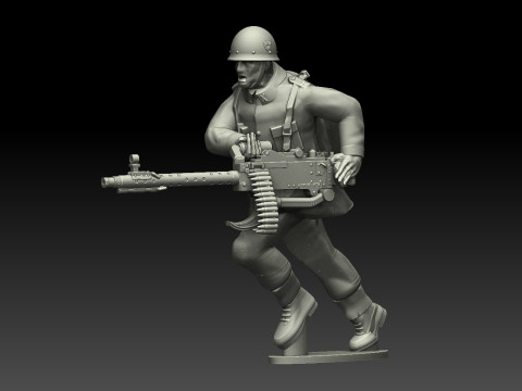 瑞典二战后期轻机枪手 3D 打印模型