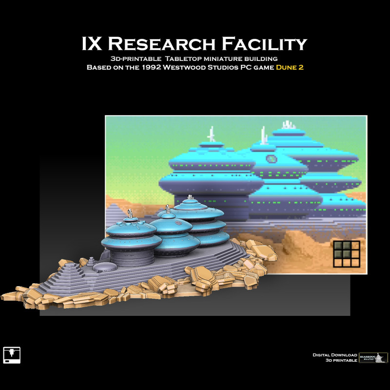 Ix-Forschungseinrichtung 3D Druckmodell .c4d .max .obj .3ds .fbx .stl .blend