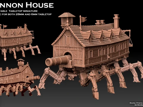 Cannon House 3D Print Model