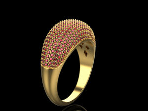 Ring with many stones 3D Print Model