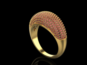 Ring with many stones 3D Print Model