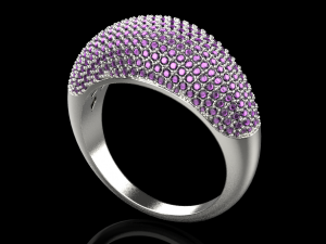 Ring with many stones 3D Print Model