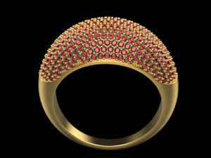 Ring with many stones 3D Print Model