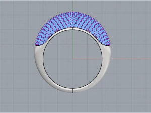 Ring with many stones 3D Print Model