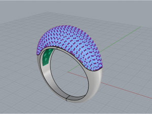 Ring with many stones 3D Print Model