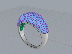 Ring with many stones 3D Print Model