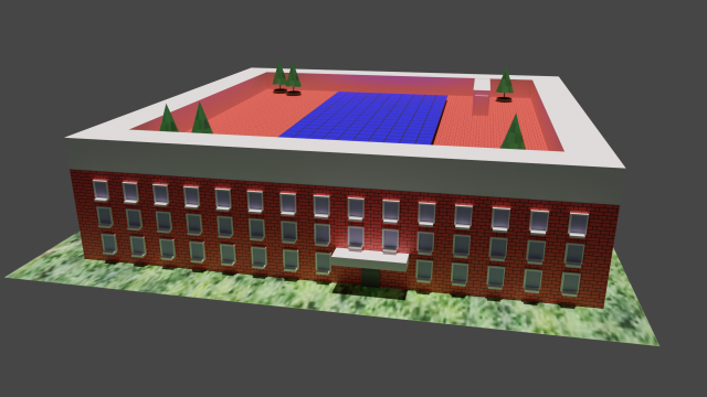 Simple brick house 3D Model .c4d .max .obj .3ds .fbx .stl .blend 