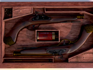 Pistola a pietra focaia Modello 3D