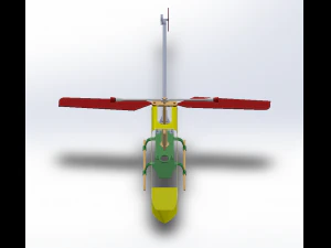 Remote Control RC helicopter Solidworks 3D Model