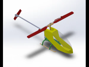 Remote Control RC helicopter Solidworks 3D Model