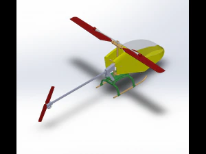 Remote Control RC helicopter Solidworks 3D Model