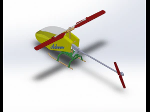Remote Control RC helicopter Solidworks 3D Model