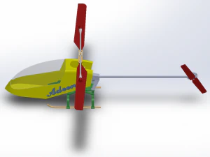 Remote Control RC helicopter Solidworks 3D Model
