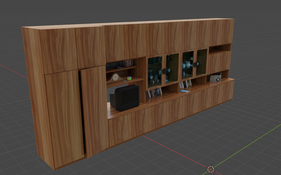 Cupboard 3D Model .c4d .max .obj .3ds .fbx .stl .blend 