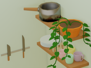 Sunny Kitchen Model 3D