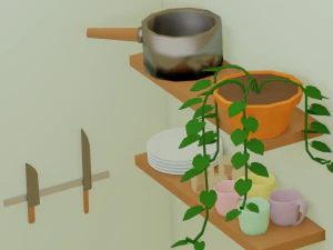 Sunny Kitchen 3D Model