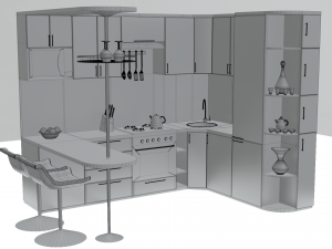 Kitchen set 3D 模型