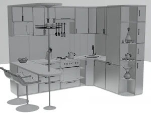 Kitchen set 3D Model