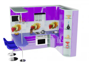 Kitchen set 3D Model
