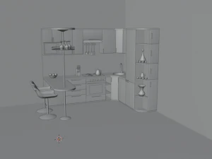 Kitchen set 3D Model