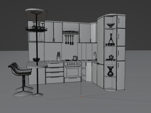 Kitchen set 3D 模型