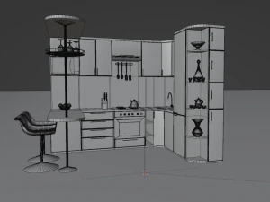 Kitchen set 3D Model