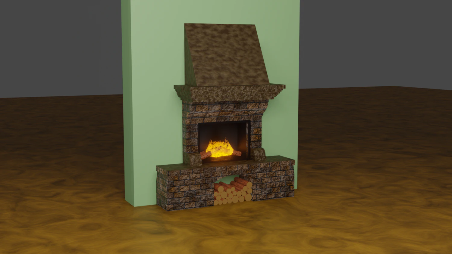 Fireplace 3D Model .c4d .max .obj .3ds .fbx .stl .blend 