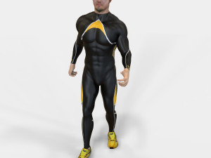 Athlete Man animated 3D Model