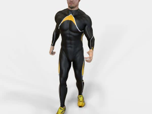 Athlete Man animated 3D Model