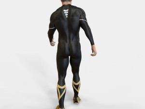 Athlete Man animated 3D Model