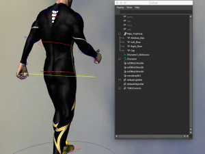 Athlete Man animated 3D Model