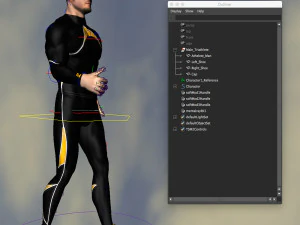 Athlete Man animated 3D Model
