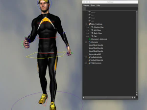 Athlete Man animated 3D Model
